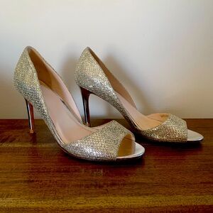 Cole Haan Silvery Gold D’Orsay Heels